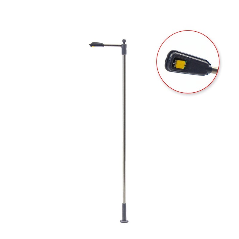Evemodel LQS10W 10pcs Model Railway Train Lamp Post Street Bright White Lights HO OO Scale LEDs New - Image 4
